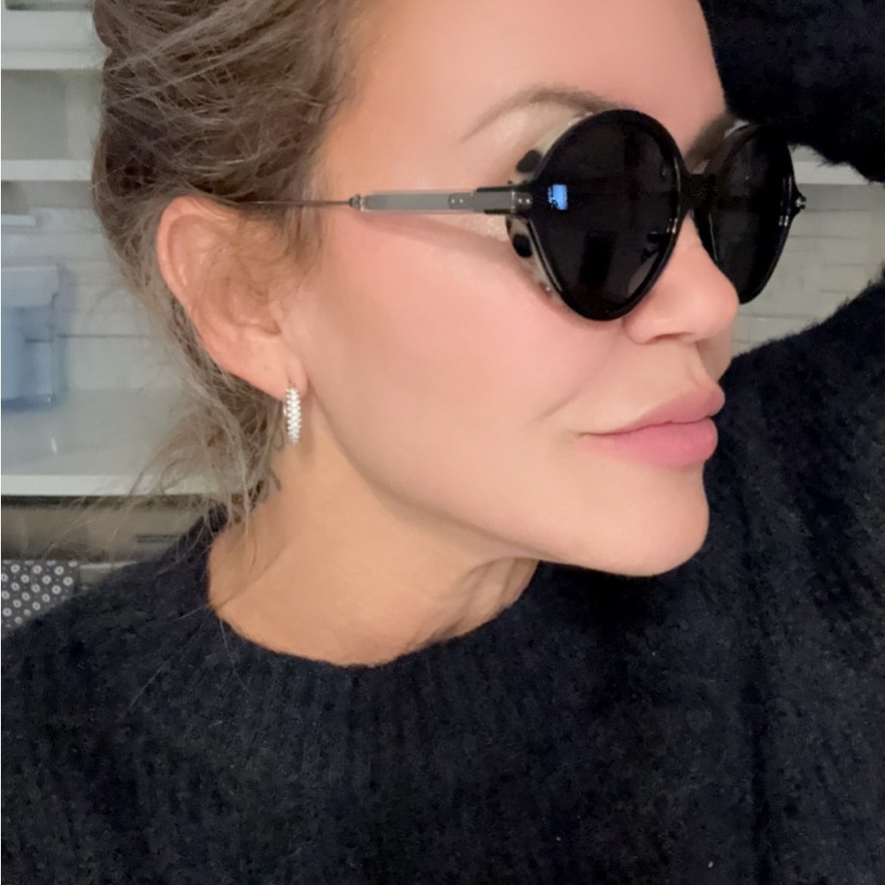 Dior Black Round Oversized Sunglasses